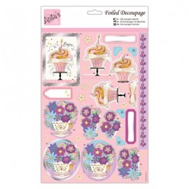 Foiled Decoupage - Floral Cupful