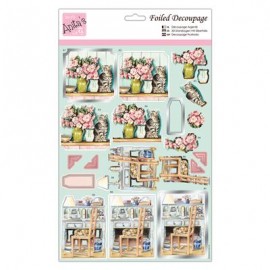 Foiled Decoupage - Cosy Cats