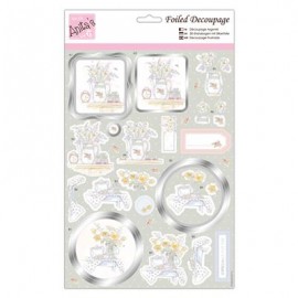 Foiled Decoupage - Tea and Blooms
