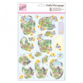 Foiled Decoupage - Church in Spring