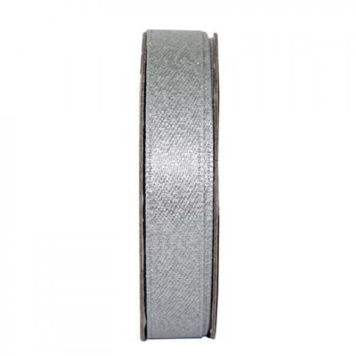 3m Ribbon - Glitter Satin - Soft Silver