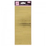 Outline Stickers - Capital Letters - Gold