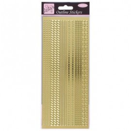 Outline Stickers - Assorted Borders - Gold