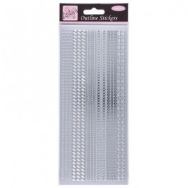 Outline Stickers - Assorted Borders - Silver
