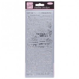 Outline Stickers - Special Birthday Wishes - Silver