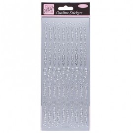 Outline Stickers - Birthday Best Wishes - Silver
