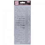 Outline Stickers - With Love - Silver