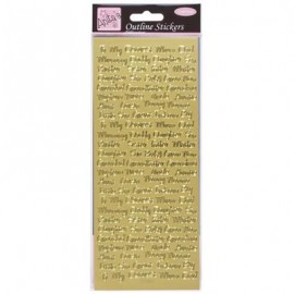 Outline Stickers - Relative Messages - Gold