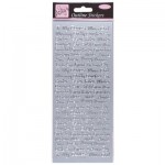 Outline Stickers - Relative Messages - Silver
