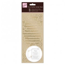 Outline Stickers - Verses - Wedding Wishes - Gold
