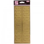 Outline Stickers - Birthday Repeated - Gold
