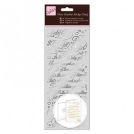 Outline Stickers - Verses - Baby Girl - Silver