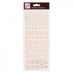 Outline Stickers - Sparkling Stars - Rose Gold On White