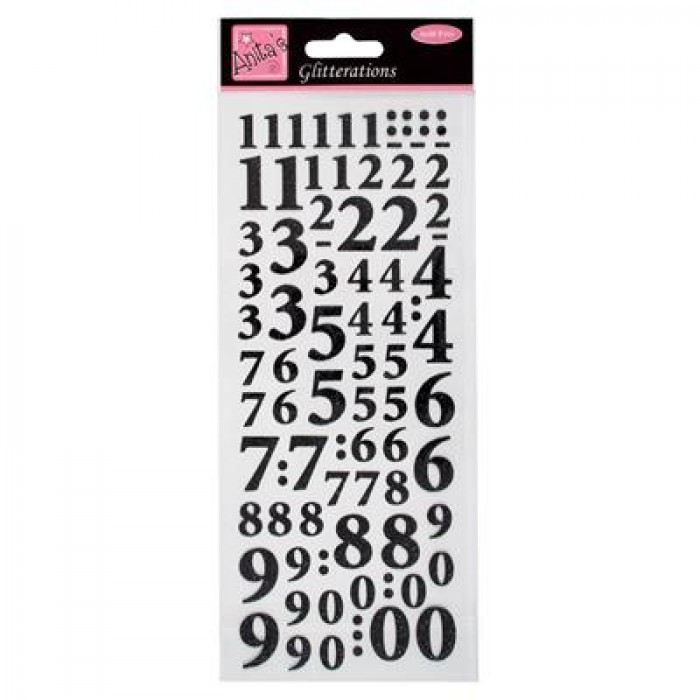 Glitterations - Numbers - Black