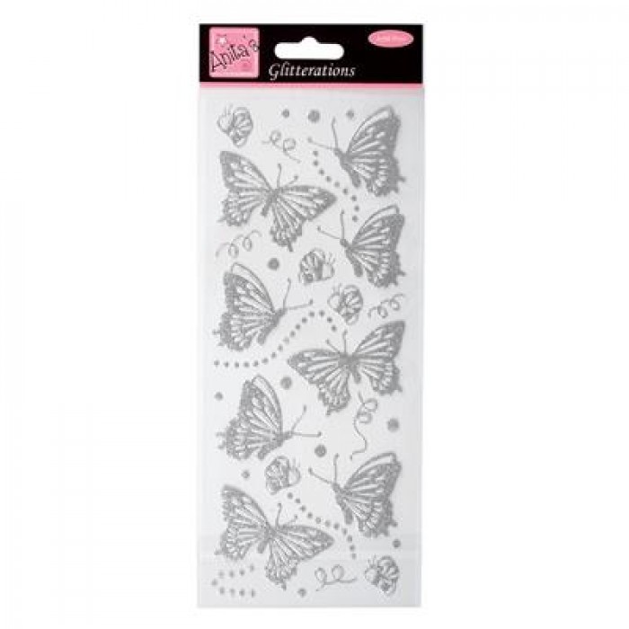 Glitterations - Butterflies - Silver