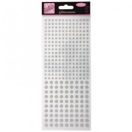 Glitterations Sticker - Dots - Silver