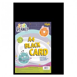 Craft Planet Card Black A4 210gsm 10 Sheets