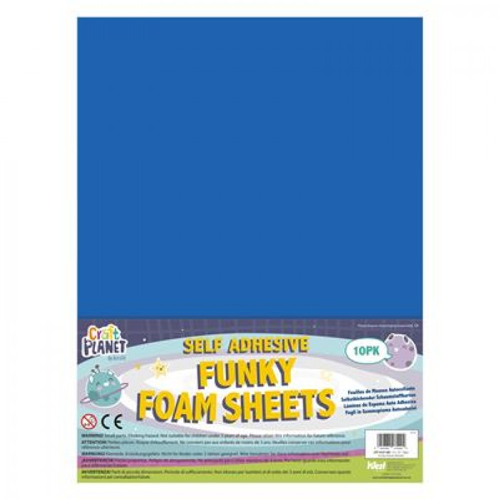 9 x 12 Funky Foam Sheets (Self Adhesive) (10pk) - Assorted Colours