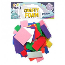 Crafty Foam (75pcs) - Squares - Assorted Colours