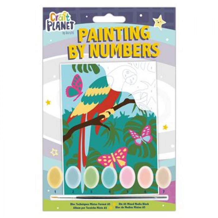 Mini Paint By Numbers Kit  - Parrot