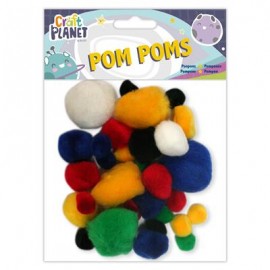 Pompoms (30pk) - Assorted Colours