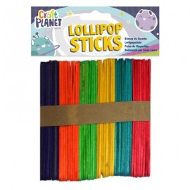 Lollipop Sticks (approx. 50pcs) - Assorted Colours