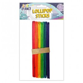 Lollipop Sticks (25pcs) - Assorted Colours (Extra Large)