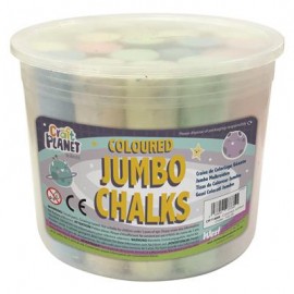 Jumbo Coloured Chalks – Tub 20