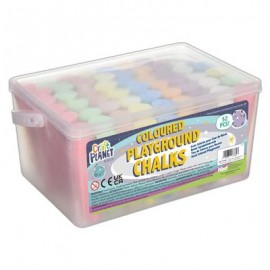 Craft Planet Coloured Playground Chalk (Tub of 52)