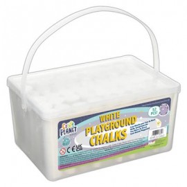Craft Planet Playground White Chalk (Tub of 52)