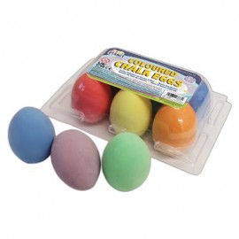 Craft Planet Coloured Chalk Eggs (Pack of 6)