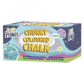 Craft Planet Chunky Coloured Chalk (Pack of 40)