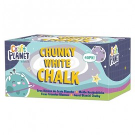 Craft Planet Chunky White Chalk (Pack of 40)