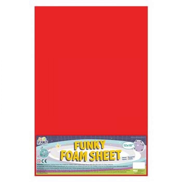 12 x 18 Funky Foam Sheet (2mm Thick) - Red