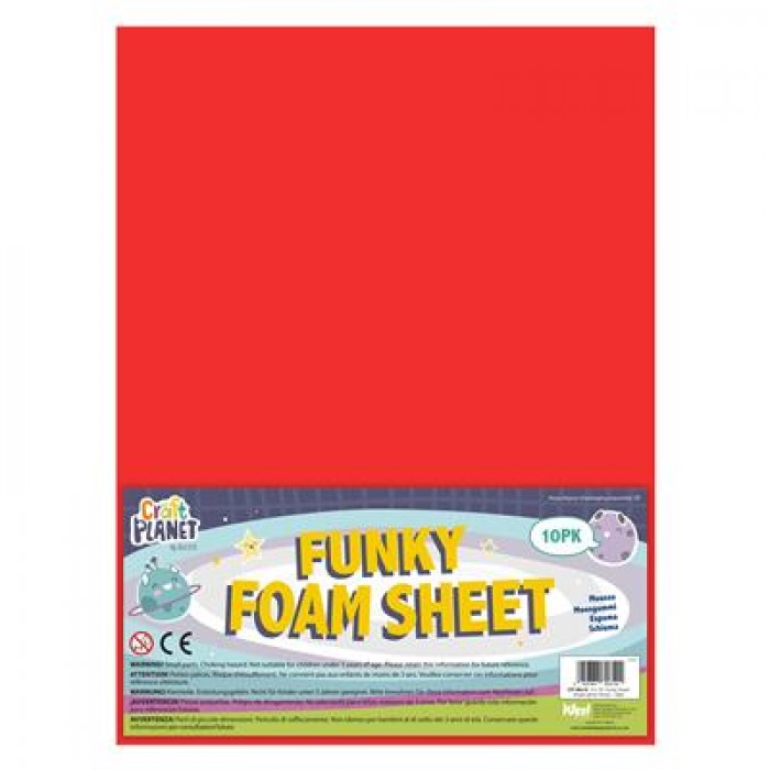 9 x 12 Funky Foam Sheets (10pk 2mm Thick) - Assorted Colours