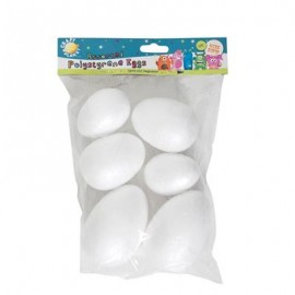 Polystyrene Eggs (6pcs) - Assorted Sizes