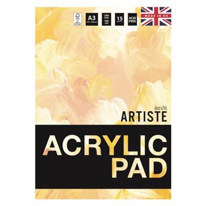 Artiste Acrylic Pad A3 240gsm 15 Sheets