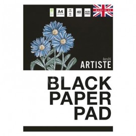 A4 Black Paper Pad 90gsm 40 Sheets