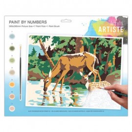 Large Paint By Numbers - Woodland Deer