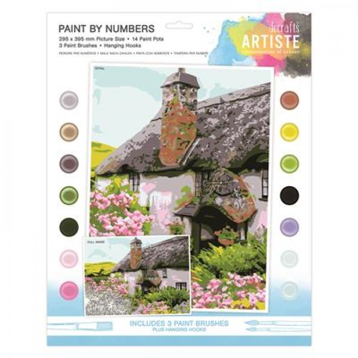 Paint By Numbers - Cottage Core - 14 colours, 3 brushes