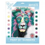 Paint By Numbers - Courageous Lion - 14 colours, 3 brushes