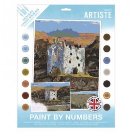 Paint By Numbers - Highland Castle - 14 colours, 3 brushes