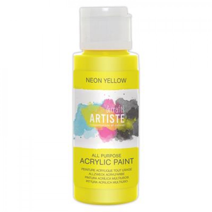 Artiste Acrylic 2Oz - Neon Yellow