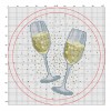 Cross Stitch Kit - Champagne Glasses
