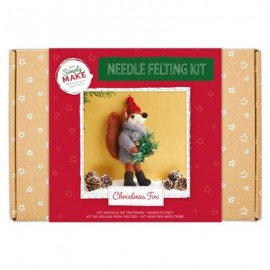Needle Felting Kit - Christmas Fox