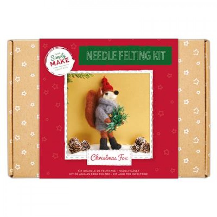 Needle Felting Kit - Christmas Fox