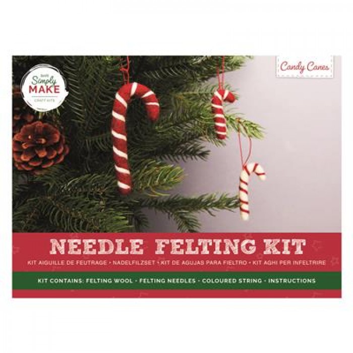 Needle Felting Kit (3pk) - Candy Canes
