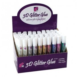 3D Glitter Glue Pen Dispenser (60pcs) - Assorted Colours