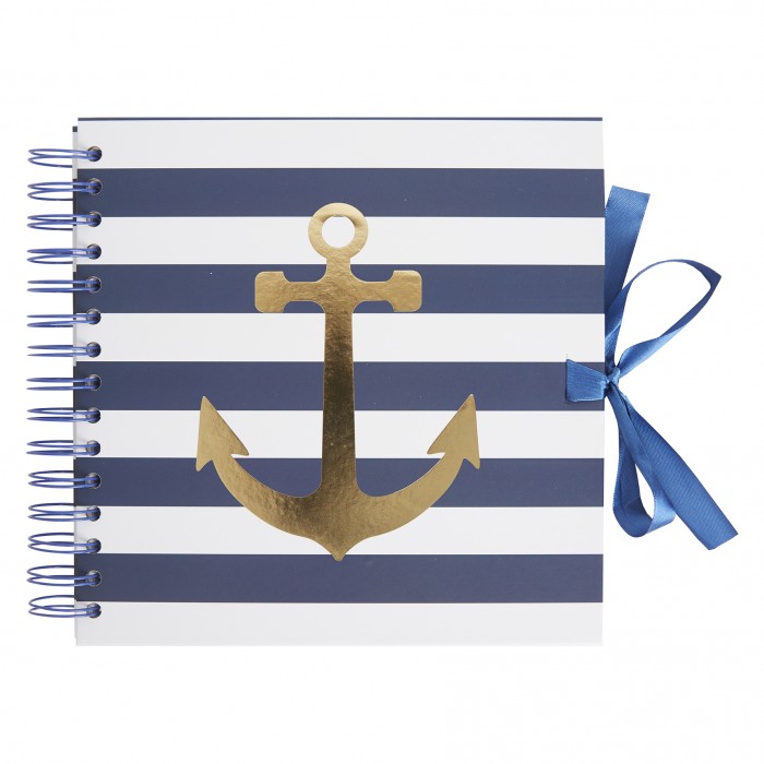 8 x 8" plakboek - Nautische streep
