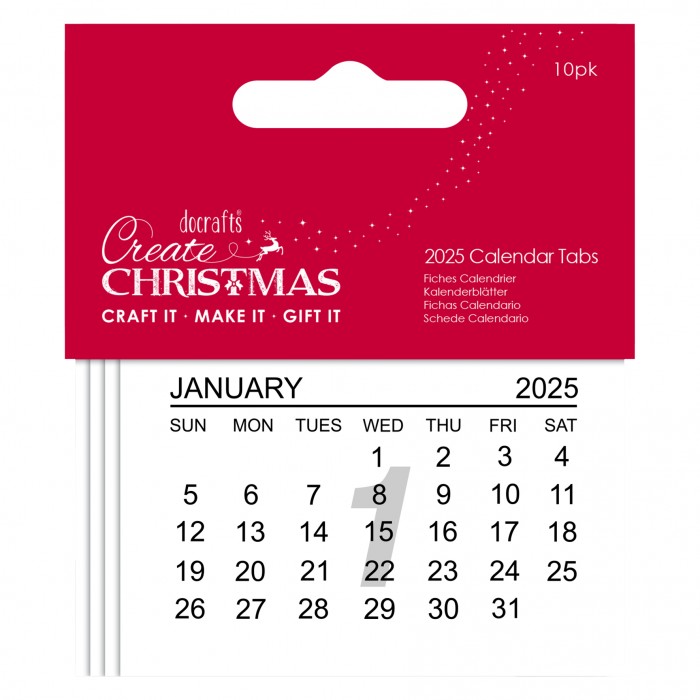 Create Christmas 2025 Kalender Tabbladen (10st)